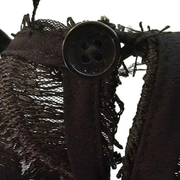 NWOT Michael Kors  Feather-Embroidered‎ Dress, Black, Size 2 - Picture 9 of 11